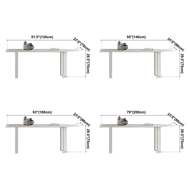 Metal Modern Double Pedestal Dining Table Sintered Stone Top Table for Dining Room and Kitchen Clearhalo ' dining_table' 'Dining Tables & Seating' 'Dining Tables' 'furn' 'furn_dining_table' 'Furniture' 'furniture_dining_table' 'Kitchen & Dining Furniture' 'kitchen&dining_furn' 'kitchen' 'kitchen_dining_table' 3876008