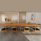 Traditional Luxury Rectangle Dining Room Table Pine Solid Wood Table with Metal Base Clearhalo ' dining_table' 'Dining Tables & Seating' 'Dining Tables' 'furn' 'furn_dining_table' 'Furniture' 'furniture_dining_table' 'Kitchen & Dining Furniture' 'kitchen&dining_furn' 'kitchen' 'kitchen_dining_table' 3876016