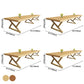 Traditional Luxury Rectangle Dining Room Table Pine Solid Wood Table with Metal Base Clearhalo ' dining_table' 'Dining Tables & Seating' 'Dining Tables' 'furn' 'furn_dining_table' 'Furniture' 'furniture_dining_table' 'Kitchen & Dining Furniture' 'kitchen&dining_furn' 'kitchen' 'kitchen_dining_table' 3876017
