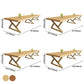 Traditional Luxury Rectangle Dining Room Table Pine Solid Wood Table with Metal Base Clearhalo ' dining_table' 'Dining Tables & Seating' 'Dining Tables' 'furn' 'furn_dining_table' 'Furniture' 'furniture_dining_table' 'Kitchen & Dining Furniture' 'kitchen&dining_furn' 'kitchen' 'kitchen_dining_table' 3876018
