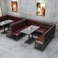 Industrial Sintered Stone Dinner Room Kitchen Table Gray Table with Black Frame for Dining Room Clearhalo ' dining_table' 'Dining Tables & Seating' 'Dining Tables' 'furn' 'furn_dining_table' 'Furniture' 'furniture_dining_table' 'Kitchen & Dining Furniture' 'kitchen&dining_furn' 'kitchen' 'kitchen_dining_table' 3876020
