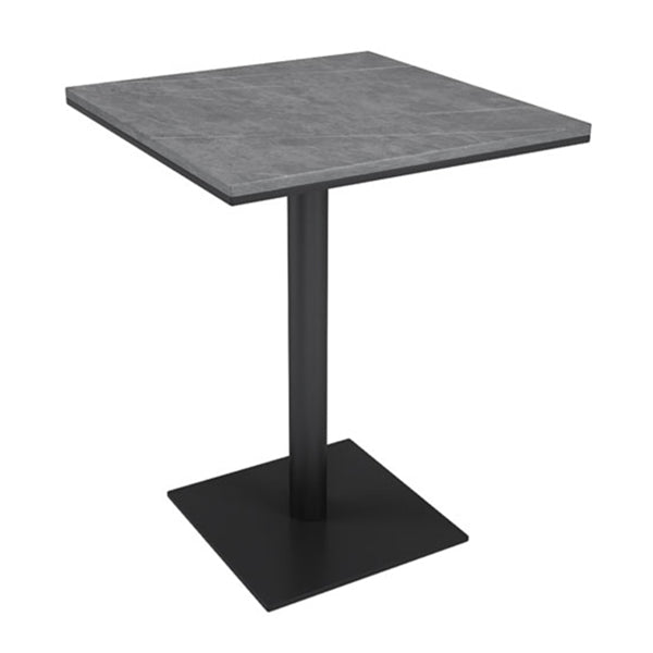 Industrial Sintered Stone Dinner Room Kitchen Table Gray Table with Black Frame for Dining Room 23.6"L x 23.6"W x 29.5"H Without Chairs Clearhalo ' dining_table' 'Dining Tables & Seating' 'Dining Tables' 'furn' 'furn_dining_table' 'Furniture' 'furniture_dining_table' 'Kitchen & Dining Furniture' 'kitchen&dining_furn' 'kitchen' 'kitchen_dining_table' 3876023