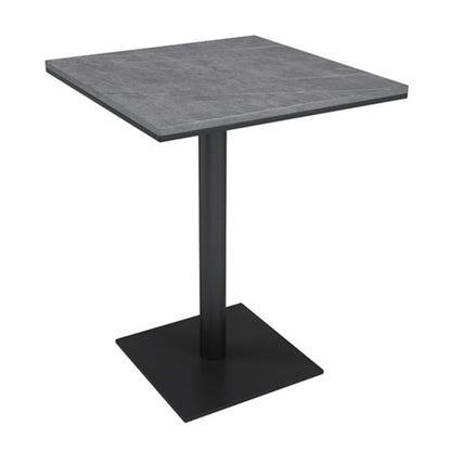 Industrial Sintered Stone Dinner Room Kitchen Table Gray Table with Black Frame for Dining Room 23.6"L x 23.6"W x 29.5"H Without Chairs Clearhalo ' dining_table' 'Dining Tables & Seating' 'Dining Tables' 'furn' 'furn_dining_table' 'Furniture' 'furniture_dining_table' 'Kitchen & Dining Furniture' 'kitchen&dining_furn' 'kitchen' 'kitchen_dining_table' 3876023