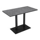 Industrial Sintered Stone Dinner Room Kitchen Table Gray Table with Black Frame for Dining Room Without Chairs Clearhalo ' dining_table' 'Dining Tables & Seating' 'Dining Tables' 'furn' 'furn_dining_table' 'Furniture' 'furniture_dining_table' 'Kitchen & Dining Furniture' 'kitchen&dining_furn' 'kitchen' 'kitchen_dining_table' 3876024