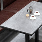 Industrial Sintered Stone Dinner Room Kitchen Table Gray Table with Black Frame for Dining Room Clearhalo ' dining_table' 'Dining Tables & Seating' 'Dining Tables' 'furn' 'furn_dining_table' 'Furniture' 'furniture_dining_table' 'Kitchen & Dining Furniture' 'kitchen&dining_furn' 'kitchen' 'kitchen_dining_table' 3876026