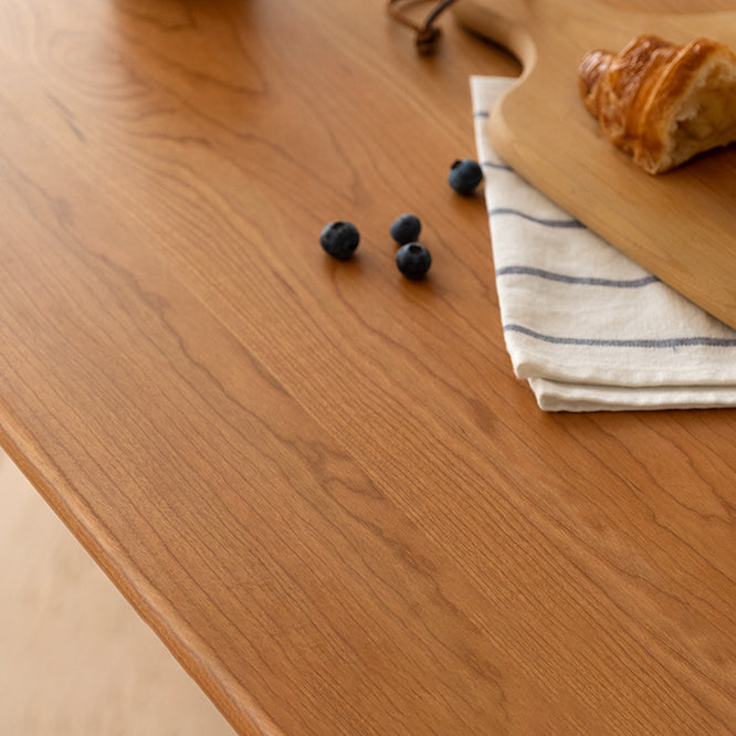 Rectangle Cherry Wood Table Contemporary Wooden Table with 4 Legs for Restaurant Clearhalo ' dining_table' 'Dining Tables & Seating' 'Dining Tables' 'furn' 'furn_dining_table' 'Furniture' 'furniture_dining_table' 'Kitchen & Dining Furniture' 'kitchen&dining_furn' 'kitchen' 'kitchen_dining_table' 3876035
