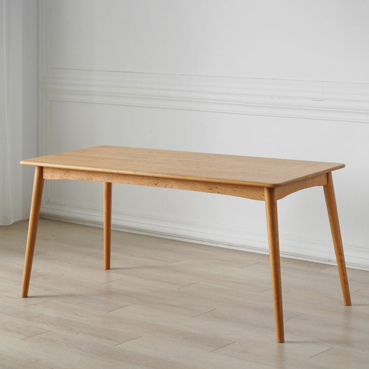 Rectangle Cherry Wood Table Contemporary Wooden Table with 4 Legs for Restaurant Clearhalo ' dining_table' 'Dining Tables & Seating' 'Dining Tables' 'furn' 'furn_dining_table' 'Furniture' 'furniture_dining_table' 'Kitchen & Dining Furniture' 'kitchen&dining_furn' 'kitchen' 'kitchen_dining_table' 3876040