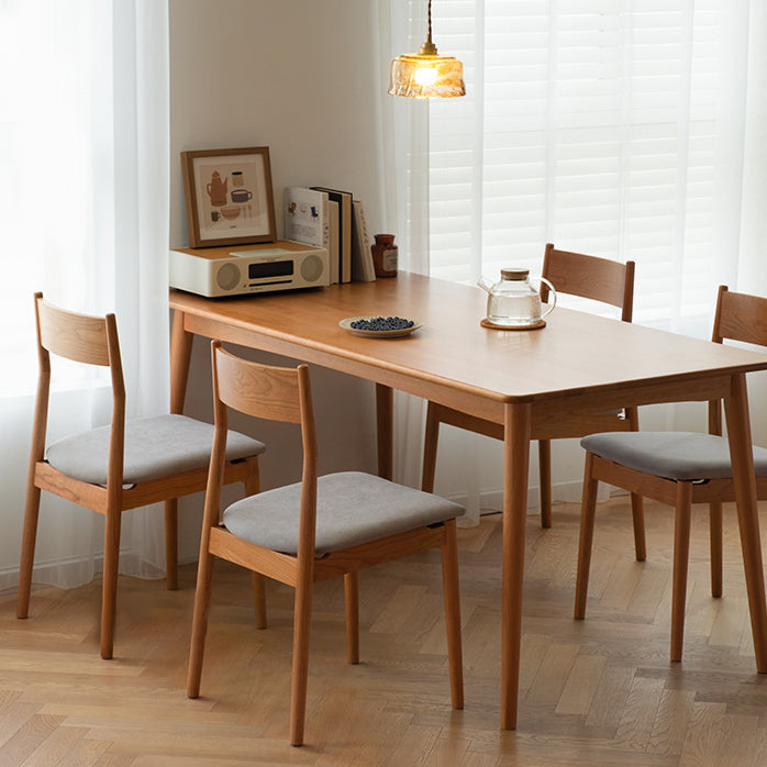 Rectangle Cherry Wood Table Contemporary Wooden Table with 4 Legs for Restaurant Clearhalo ' dining_table' 'Dining Tables & Seating' 'Dining Tables' 'furn' 'furn_dining_table' 'Furniture' 'furniture_dining_table' 'Kitchen & Dining Furniture' 'kitchen&dining_furn' 'kitchen' 'kitchen_dining_table' 3876042