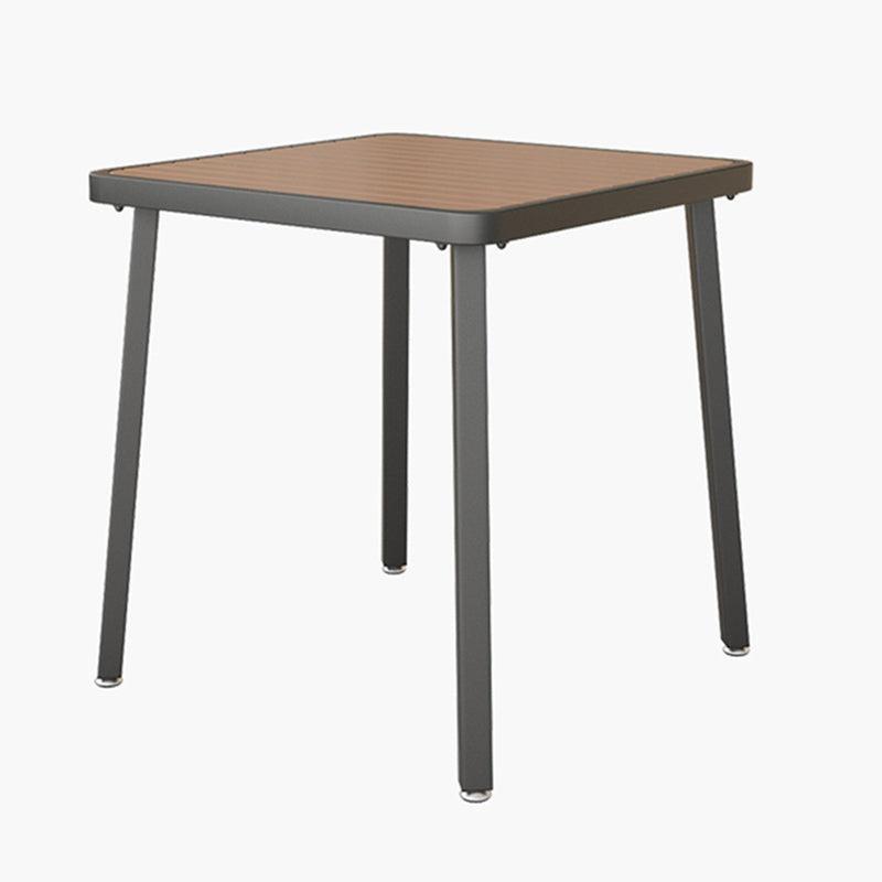 Industrial Solid Wood Dining Table Kitchen Table in Nature with Metal 4 Legs Black Without Chairs Clearhalo ' dining_table' 'Dining Tables & Seating' 'Dining Tables' 'furn' 'furn_dining_table' 'Furniture' 'furniture_dining_table' 'Kitchen & Dining Furniture' 'kitchen&dining_furn' 'kitchen' 'kitchen_dining_table' 3876104