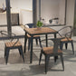 Industrial Solid Wood Dining Table Kitchen Table in Nature with Metal 4 Legs Clearhalo ' dining_table' 'Dining Tables & Seating' 'Dining Tables' 'furn' 'furn_dining_table' 'Furniture' 'furniture_dining_table' 'Kitchen & Dining Furniture' 'kitchen&dining_furn' 'kitchen' 'kitchen_dining_table' 3876108