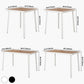 Industrial Solid Wood Dining Table Kitchen Table in Nature with Metal 4 Legs Clearhalo ' dining_table' 'Dining Tables & Seating' 'Dining Tables' 'furn' 'furn_dining_table' 'Furniture' 'furniture_dining_table' 'Kitchen & Dining Furniture' 'kitchen&dining_furn' 'kitchen' 'kitchen_dining_table' 3876109