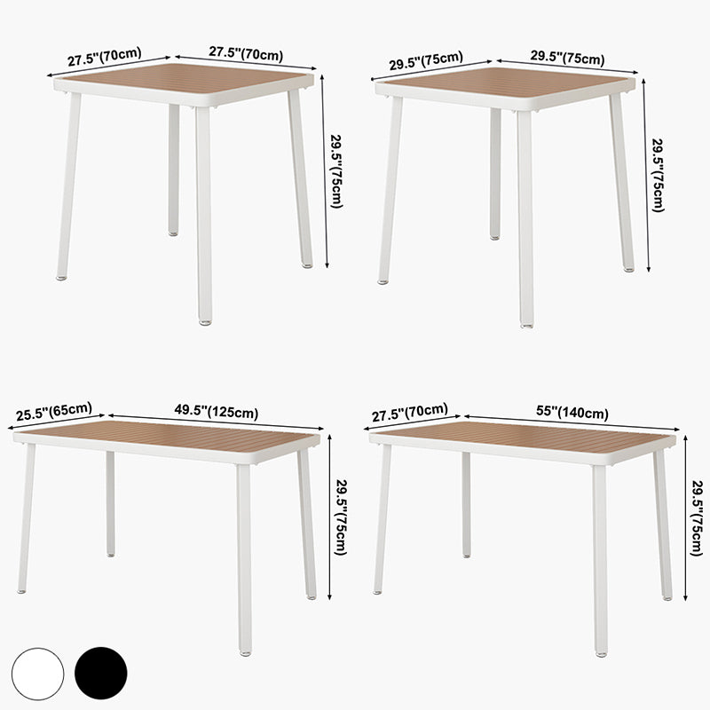Industrial Solid Wood Dining Table Kitchen Table in Nature with Metal 4 Legs Clearhalo ' dining_table' 'Dining Tables & Seating' 'Dining Tables' 'furn' 'furn_dining_table' 'Furniture' 'furniture_dining_table' 'Kitchen & Dining Furniture' 'kitchen&dining_furn' 'kitchen' 'kitchen_dining_table' 3876109