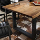 Industrial Brown Rectangle Shape Dining Table Solid Wood Standard Dining Table for Kitchen Clearhalo ' dining_table' 'Dining Tables & Seating' 'Dining Tables' 'furn' 'furn_dining_table' 'Furniture' 'furniture_dining_table' 'Kitchen & Dining Furniture' 'kitchen&dining_furn' 'kitchen' 'kitchen_dining_table' 3876117