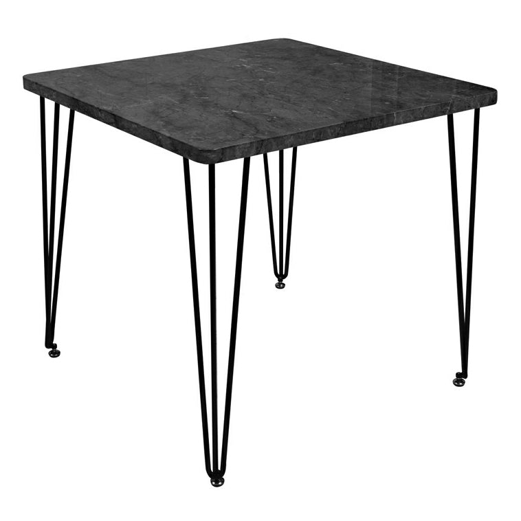 Industrial Style Sintered Stone Dining Table 4 Legs Base Square Table for Home Gray Without Chairs Clearhalo ' dining_table' 'Dining Tables & Seating' 'Dining Tables' 'furn' 'furn_dining_table' 'Furniture' 'furniture_dining_table' 'Kitchen & Dining Furniture' 'kitchen&dining_furn' 'kitchen' 'kitchen_dining_table' 3876123