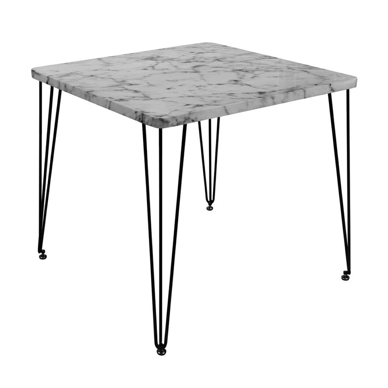 Industrial Style Sintered Stone Dining Table 4 Legs Base Square Table for Home White Without Chairs Clearhalo ' dining_table' 'Dining Tables & Seating' 'Dining Tables' 'furn' 'furn_dining_table' 'Furniture' 'furniture_dining_table' 'Kitchen & Dining Furniture' 'kitchen&dining_furn' 'kitchen' 'kitchen_dining_table' 3876128