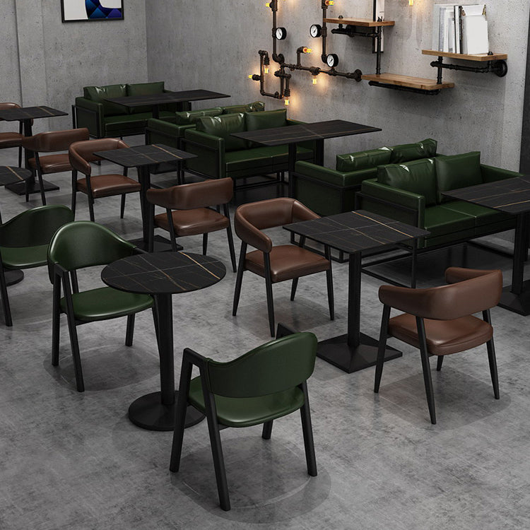 Industrial Sintered Stone Dinner Room Kitchen Table Black Table for Dining Room Clearhalo ' dining_table' 'Dining Tables & Seating' 'Dining Tables' 'furn' 'furn_dining_table' 'Furniture' 'furniture_dining_table' 'Kitchen & Dining Furniture' 'kitchen&dining_furn' 'kitchen' 'kitchen_dining_table' 3876144