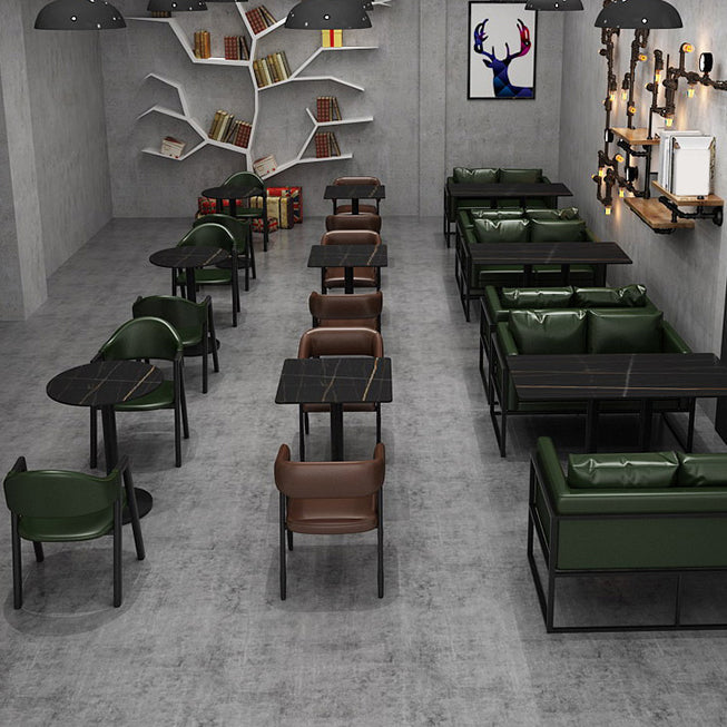 Industrial Sintered Stone Dinner Room Kitchen Table Black Table for Dining Room Clearhalo ' dining_table' 'Dining Tables & Seating' 'Dining Tables' 'furn' 'furn_dining_table' 'Furniture' 'furniture_dining_table' 'Kitchen & Dining Furniture' 'kitchen&dining_furn' 'kitchen' 'kitchen_dining_table' 3876145