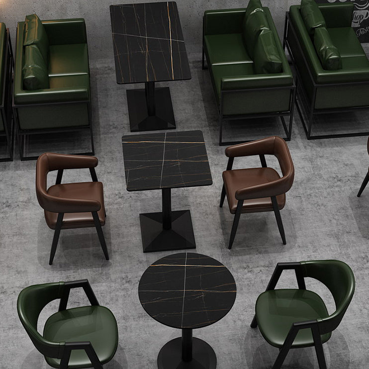 Industrial Sintered Stone Dinner Room Kitchen Table Black Table for Dining Room Clearhalo ' dining_table' 'Dining Tables & Seating' 'Dining Tables' 'furn' 'furn_dining_table' 'Furniture' 'furniture_dining_table' 'Kitchen & Dining Furniture' 'kitchen&dining_furn' 'kitchen' 'kitchen_dining_table' 3876150