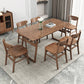 Rectangle Ash Wood Table in Walnut Contemporary Wooden Dining Table with Double Pedestal Clearhalo ' dining_table' 'Dining Tables & Seating' 'Dining Tables' 'furn' 'furn_dining_table' 'Furniture' 'furniture_dining_table' 'Kitchen & Dining Furniture' 'kitchen&dining_furn' 'kitchen' 'kitchen_dining_table' 3876153