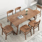Rectangle Ash Wood Table in Walnut Contemporary Wooden Dining Table with Double Pedestal Clearhalo ' dining_table' 'Dining Tables & Seating' 'Dining Tables' 'furn' 'furn_dining_table' 'Furniture' 'furniture_dining_table' 'Kitchen & Dining Furniture' 'kitchen&dining_furn' 'kitchen' 'kitchen_dining_table' 3876155