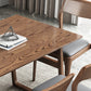 Rectangle Ash Wood Table in Walnut Contemporary Wooden Dining Table with Double Pedestal Clearhalo ' dining_table' 'Dining Tables & Seating' 'Dining Tables' 'furn' 'furn_dining_table' 'Furniture' 'furniture_dining_table' 'Kitchen & Dining Furniture' 'kitchen&dining_furn' 'kitchen' 'kitchen_dining_table' 3876158