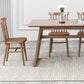 Rectangle Ash Wood Table in Walnut Contemporary Wooden Dining Table with Double Pedestal Clearhalo ' dining_table' 'Dining Tables & Seating' 'Dining Tables' 'furn' 'furn_dining_table' 'Furniture' 'furniture_dining_table' 'Kitchen & Dining Furniture' 'kitchen&dining_furn' 'kitchen' 'kitchen_dining_table' 3876159