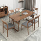 Rectangle Ash Wood Table in Walnut Contemporary Wooden Dining Table with Double Pedestal Clearhalo ' dining_table' 'Dining Tables & Seating' 'Dining Tables' 'furn' 'furn_dining_table' 'Furniture' 'furniture_dining_table' 'Kitchen & Dining Furniture' 'kitchen&dining_furn' 'kitchen' 'kitchen_dining_table' 3876160