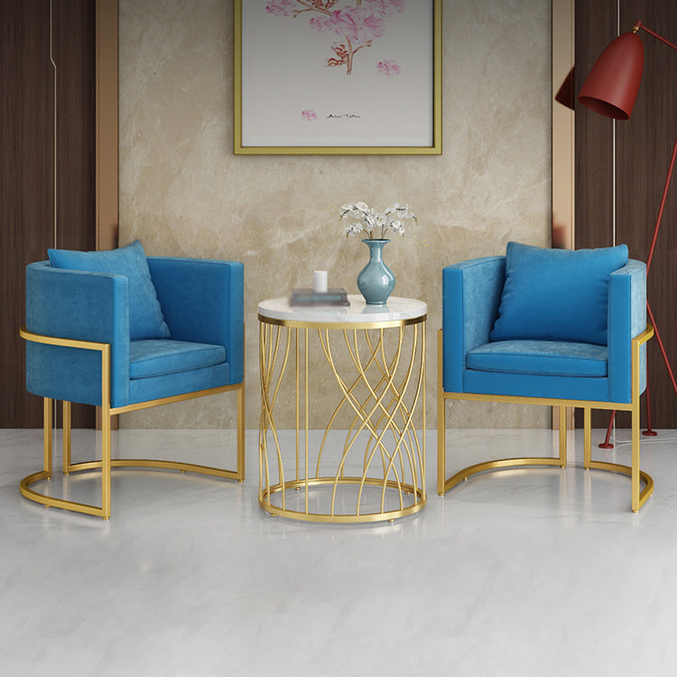 Traditional Luxury Round Dining Room Table Sintered Stone Table with Gold Pedestal Base Clearhalo ' dining_table' 'Dining Tables & Seating' 'Dining Tables' 'furn' 'furn_dining_table' 'Furniture' 'furniture_dining_table' 'Kitchen & Dining Furniture' 'kitchen&dining_furn' 'kitchen' 'kitchen_dining_table' 3876168