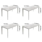 Contemporary Sintered Stone Top Dining Table White Rectangle Shape Dining Table for Kitchen Clearhalo ' dining_table' 'Dining Tables & Seating' 'Dining Tables' 'Furniture' 'furniture_dining_table' 'Kitchen & Dining Furniture' 'kitchen&dining_furn' 'kitchen' 'kitchen_dining_table' 3876181