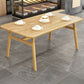 Contemporary Style Home Dining Table Rectangle Shape Dining Table with 4 Legs Base Natural Without Chairs Clearhalo ' dining_table' 'Dining Tables & Seating' 'Dining Tables' 'furn' 'furn_dining_table' 'Furniture' 'furniture_dining_table' 'Kitchen & Dining Furniture' 'kitchen&dining_furn' 'kitchen' 'kitchen_dining_table' 3876187