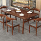 Contemporary Style Home Dining Table Rectangle Shape Dining Table with 4 Legs Base Clearhalo ' dining_table' 'Dining Tables & Seating' 'Dining Tables' 'furn' 'furn_dining_table' 'Furniture' 'furniture_dining_table' 'Kitchen & Dining Furniture' 'kitchen&dining_furn' 'kitchen' 'kitchen_dining_table' 3876189