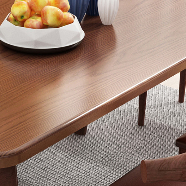 Contemporary Style Home Dining Table Rectangle Shape Dining Table with 4 Legs Base Clearhalo ' dining_table' 'Dining Tables & Seating' 'Dining Tables' 'furn' 'furn_dining_table' 'Furniture' 'furniture_dining_table' 'Kitchen & Dining Furniture' 'kitchen&dining_furn' 'kitchen' 'kitchen_dining_table' 3876194