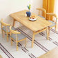 Contemporary Style Home Dining Table Rectangle Shape Dining Table with 4 Legs Base Clearhalo ' dining_table' 'Dining Tables & Seating' 'Dining Tables' 'furn' 'furn_dining_table' 'Furniture' 'furniture_dining_table' 'Kitchen & Dining Furniture' 'kitchen&dining_furn' 'kitchen' 'kitchen_dining_table' 3876198