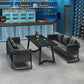 Industrial Dining Room Table Black Sintered Stone Table with Metal Base Clearhalo ' dining_table' 'Dining Tables & Seating' 'Dining Tables' 'furn' 'furn_dining_table' 'Furniture' 'furniture_dining_table' 'Kitchen & Dining Furniture' 'kitchen&dining_furn' 'kitchen' 'kitchen_dining_table' 3876203