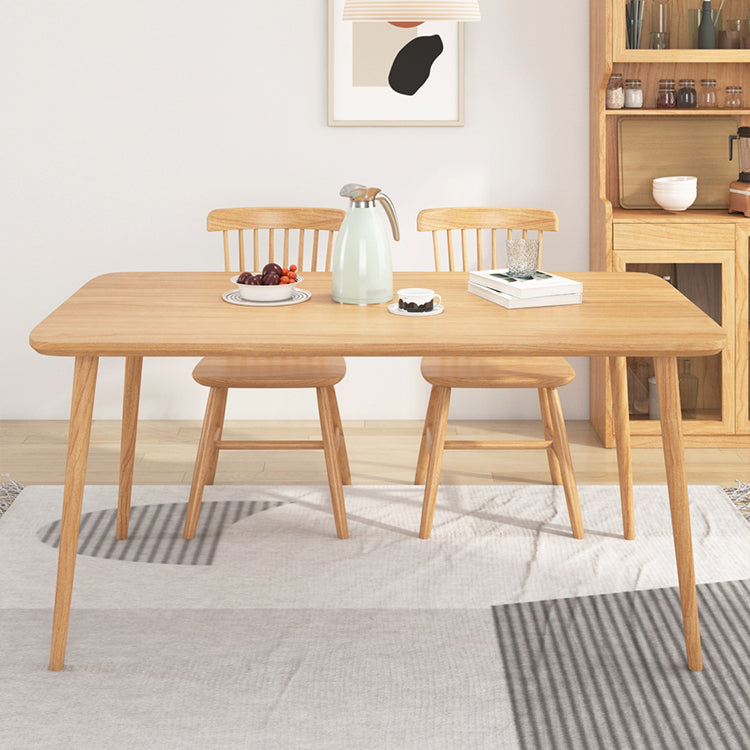 Rectangle Pine Solid Wood Table Modern Dining Table with 4 Legs, in Nature Clearhalo ' dining_table' 'Dining Tables & Seating' 'Dining Tables' 'furn' 'furn_dining_table' 'Furniture' 'furniture_dining_table' 'Kitchen & Dining Furniture' 'kitchen&dining_furn' 'kitchen' 'kitchen_dining_table' 3876217