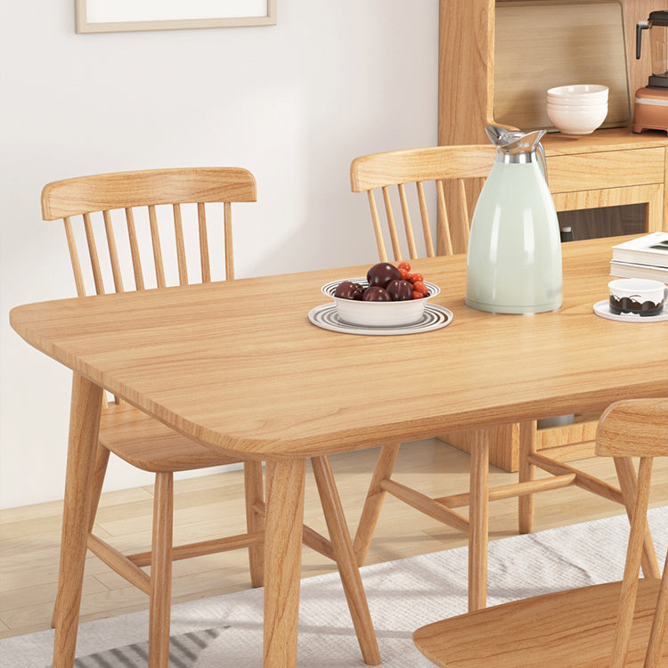 Rectangle Pine Solid Wood Table Modern Dining Table with 4 Legs, in Nature Clearhalo ' dining_table' 'Dining Tables & Seating' 'Dining Tables' 'furn' 'furn_dining_table' 'Furniture' 'furniture_dining_table' 'Kitchen & Dining Furniture' 'kitchen&dining_furn' 'kitchen' 'kitchen_dining_table' 3876218