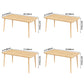 Rectangle Pine Solid Wood Table Modern Dining Table with 4 Legs, in Nature Clearhalo ' dining_table' 'Dining Tables & Seating' 'Dining Tables' 'furn' 'furn_dining_table' 'Furniture' 'furniture_dining_table' 'Kitchen & Dining Furniture' 'kitchen&dining_furn' 'kitchen' 'kitchen_dining_table' 3876224