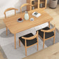 Rectangle Pine Solid Wood Table Modern Dining Table with 4 Legs, in Nature Clearhalo ' dining_table' 'Dining Tables & Seating' 'Dining Tables' 'furn' 'furn_dining_table' 'Furniture' 'furniture_dining_table' 'Kitchen & Dining Furniture' 'kitchen&dining_furn' 'kitchen' 'kitchen_dining_table' 3876227