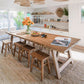 Rectangle Solid Wood Dining Table Modern Pine Table in Nature with Double Pedestal Clearhalo ' dining_table' 'Dining Tables & Seating' 'Dining Tables' 'furn' 'furn_dining_table' 'Furniture' 'furniture_dining_table' 'Kitchen & Dining Furniture' 'kitchen&dining_furn' 'kitchen' 'kitchen_dining_table' 3876238