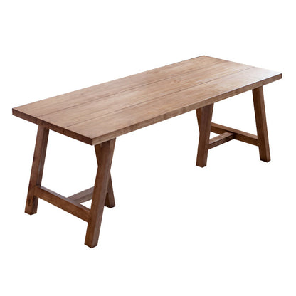 Rectangle Solid Wood Dining Table Modern Pine Table in Nature with Double Pedestal Without Chairs Clearhalo ' dining_table' 'Dining Tables & Seating' 'Dining Tables' 'furn' 'furn_dining_table' 'Furniture' 'furniture_dining_table' 'Kitchen & Dining Furniture' 'kitchen&dining_furn' 'kitchen' 'kitchen_dining_table' 3876242