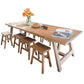 Rectangle Solid Wood Dining Table Modern Pine Table in Nature with Double Pedestal Clearhalo ' dining_table' 'Dining Tables & Seating' 'Dining Tables' 'furn' 'furn_dining_table' 'Furniture' 'furniture_dining_table' 'Kitchen & Dining Furniture' 'kitchen&dining_furn' 'kitchen' 'kitchen_dining_table' 3876245