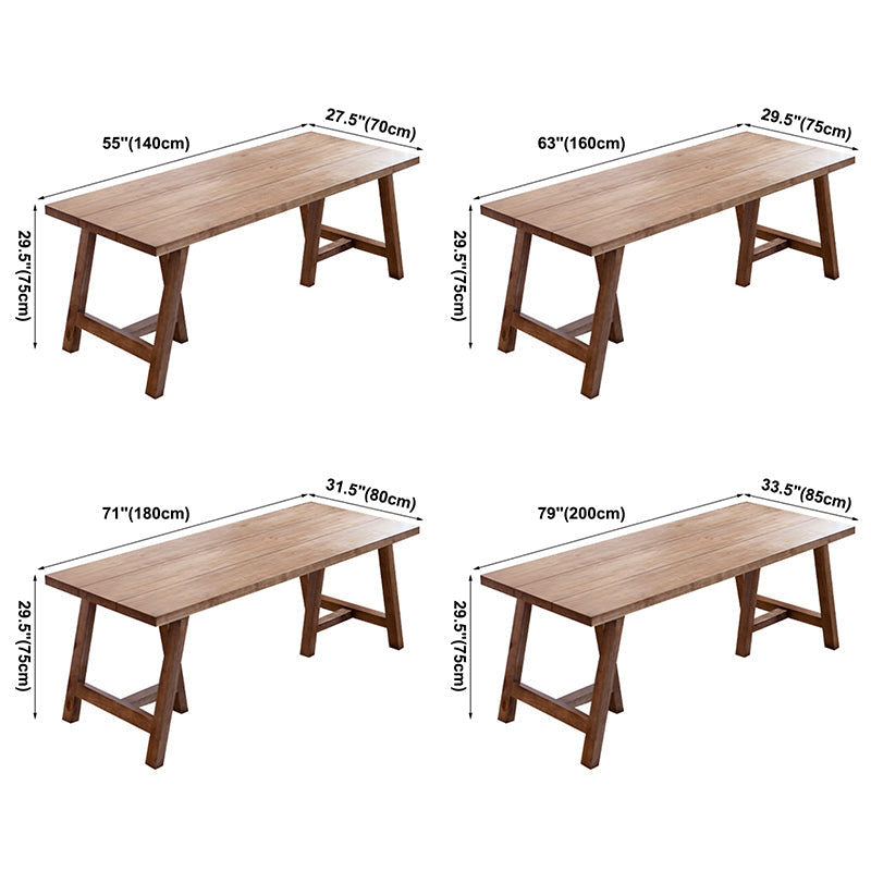 Rectangle Solid Wood Dining Table Modern Pine Table in Nature with Double Pedestal Clearhalo ' dining_table' 'Dining Tables & Seating' 'Dining Tables' 'furn' 'furn_dining_table' 'Furniture' 'furniture_dining_table' 'Kitchen & Dining Furniture' 'kitchen&dining_furn' 'kitchen' 'kitchen_dining_table' 3876247