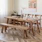 Rectangle Solid Wood Dining Table Modern Pine Table in Nature with Double Pedestal Clearhalo ' dining_table' 'Dining Tables & Seating' 'Dining Tables' 'furn' 'furn_dining_table' 'Furniture' 'furniture_dining_table' 'Kitchen & Dining Furniture' 'kitchen&dining_furn' 'kitchen' 'kitchen_dining_table' 3876248