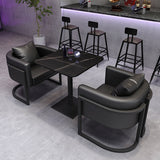 Industrial Dining Table Black Sintered Stone Table with Metal Base for Dining Room Clearhalo ' dining_table' 'Dining Tables & Seating' 'Dining Tables' 'furn' 'furn_dining_table' 'Furniture' 'furniture_dining_table' 'Kitchen & Dining Furniture' 'kitchen&dining_furn' 'kitchen' 'kitchen_dining_table' 3876260