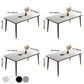 Modern Sintered Stone Kitchen Dining Table Standard Dining Table with 4 Legs Base Clearhalo ' dining_table' 'Dining Tables & Seating' 'Dining Tables' 'furn' 'furn_dining_table' 'Furniture' 'furniture_dining_table' 'Kitchen & Dining Furniture' 'kitchen&dining_furn' 'kitchen' 'kitchen_dining_table' 3876270