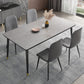 Modern Sintered Stone Kitchen Dining Table Standard Dining Table with 4 Legs Base Clearhalo ' dining_table' 'Dining Tables & Seating' 'Dining Tables' 'furn' 'furn_dining_table' 'Furniture' 'furniture_dining_table' 'Kitchen & Dining Furniture' 'kitchen&dining_furn' 'kitchen' 'kitchen_dining_table' 3876274