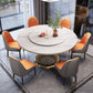 Metal Traditional Luxury Round Indoor Table Sintered Stone Table with Pedestal Clearhalo ' dining_table' 'Dining Tables & Seating' 'Dining Tables' 'furn' 'furn_dining_table' 'Furniture' 'furniture_dining_table' 'Kitchen & Dining Furniture' 'kitchen&dining_furn' 'kitchen' 'kitchen_dining_table' 3876286