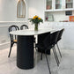 Marble Dining Table Contemporary Style Dining Site Table with Double Pedestal Clearhalo ' dining_table' 'Dining Tables & Seating' 'Dining Tables' 'furn' 'furn_dining_table' 'Furniture' 'furniture_dining_table' 'Kitchen & Dining Furniture' 'kitchen&dining_furn' 'kitchen' 'kitchen_dining_table' 3876290