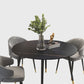 Luxury Style Home Sintered Stone Dining Table 4 Legs Metallic Base Round Table Clearhalo ' dining_table' 'Dining Tables & Seating' 'Dining Tables' 'furn' 'furn_dining_table' 'Furniture' 'furniture_dining_table' 'Kitchen & Dining Furniture' 'kitchen&dining_furn' 'kitchen' 'kitchen_dining_table' 3876303