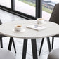 Luxury Style Home Sintered Stone Dining Table 4 Legs Metallic Base Round Table Clearhalo ' dining_table' 'Dining Tables & Seating' 'Dining Tables' 'furn' 'furn_dining_table' 'Furniture' 'furniture_dining_table' 'Kitchen & Dining Furniture' 'kitchen&dining_furn' 'kitchen' 'kitchen_dining_table' 3876304